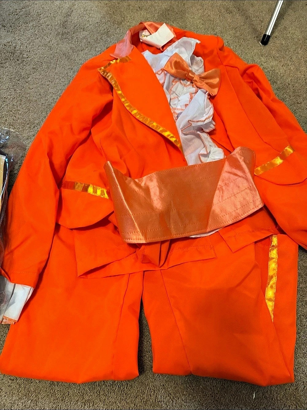 Rasta Imposta Tuxedo costume Orange Costume Like New